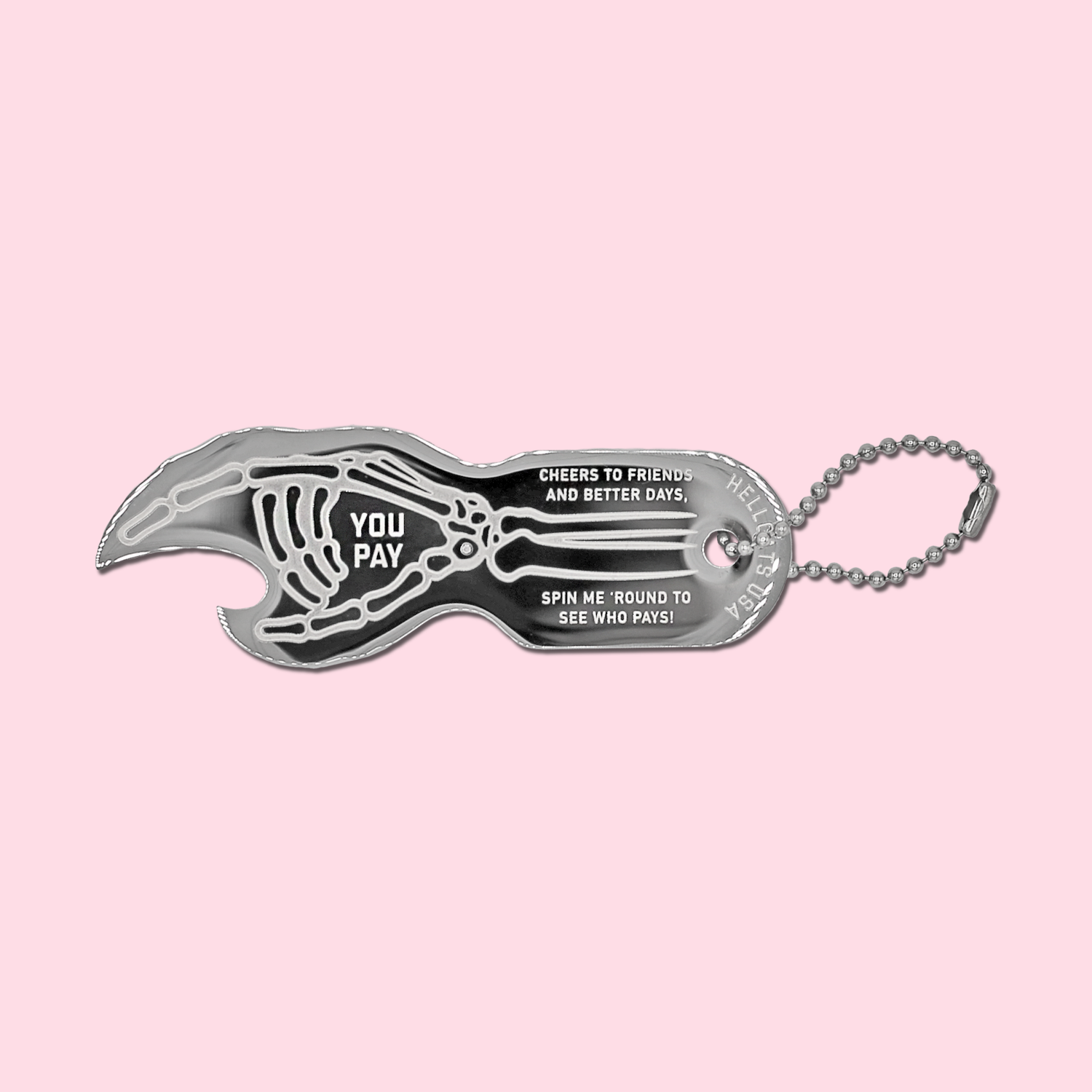 Skeleton Hand Spin Keychain