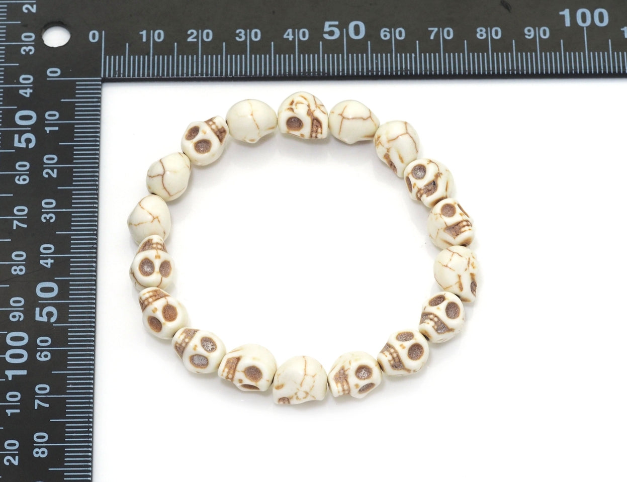 White Turquose Skull Bracelet