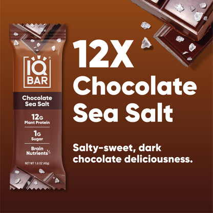 IQBAR Chocolate Sea Salt | Brain + Body Keto Protein Bars