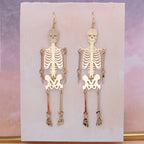 Gold Skeleton Earrings