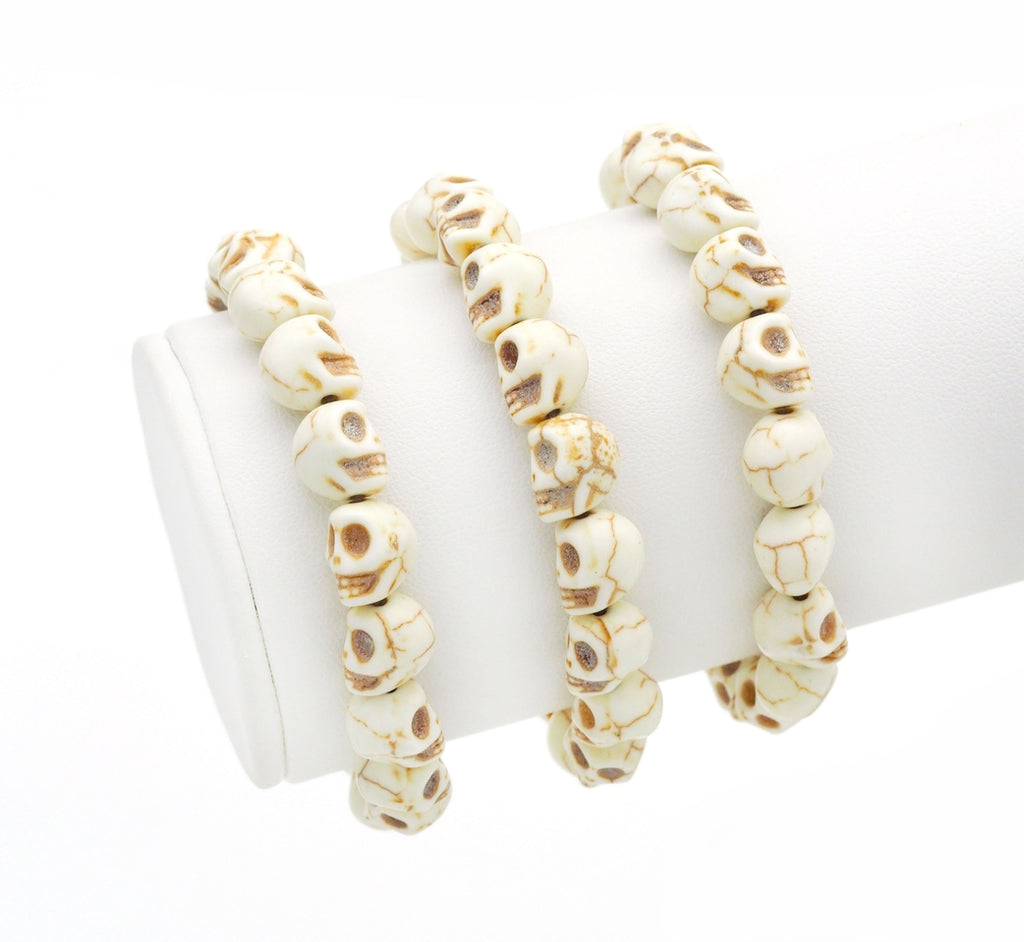 White Turquose Skull Bracelet