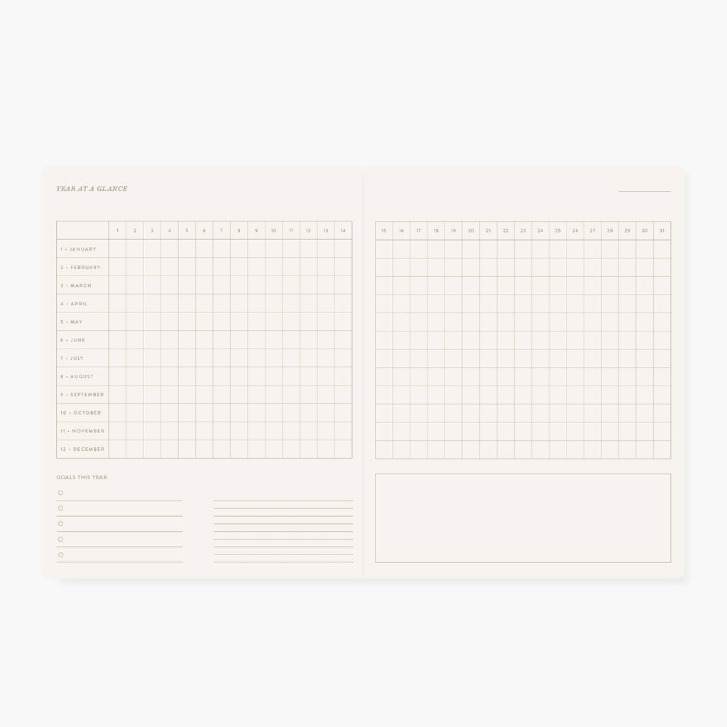 BLUE FLORAL | UNDATED MONTHLY PLANNER