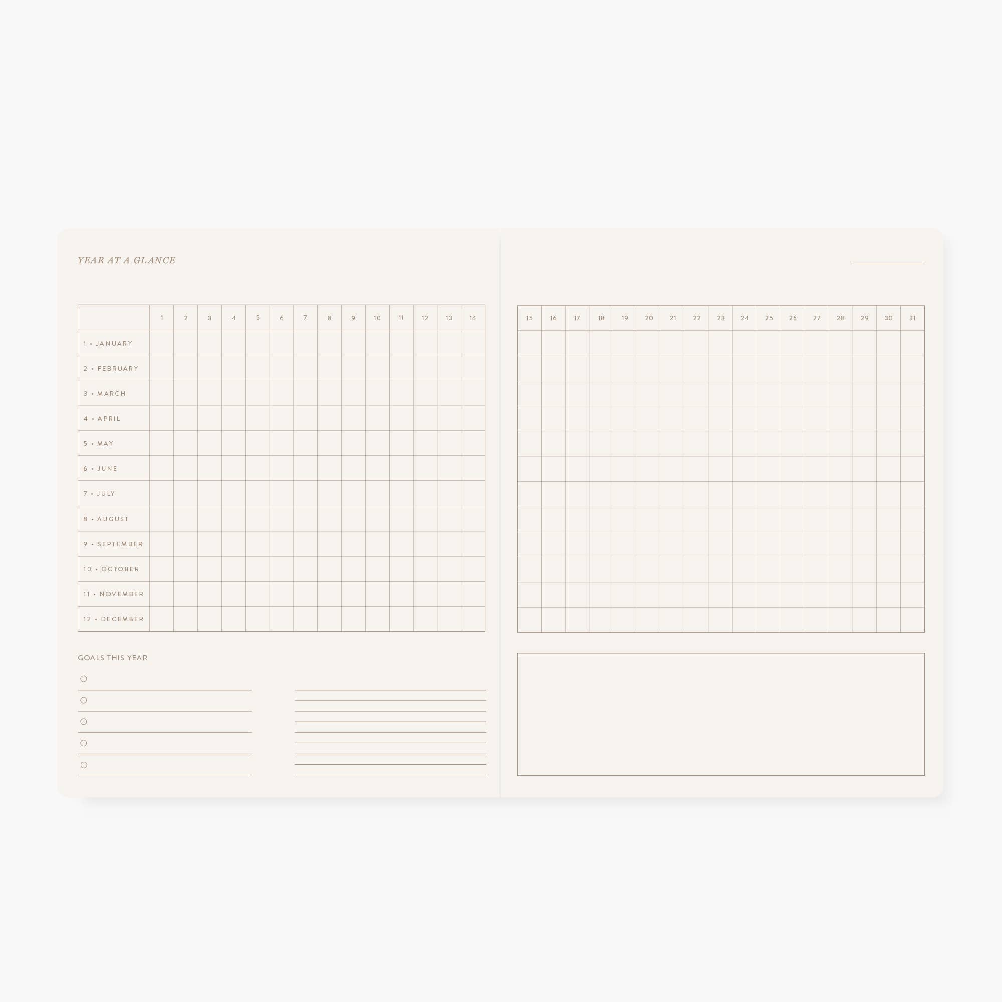 BLUE FLORAL | UNDATED MONTHLY PLANNER