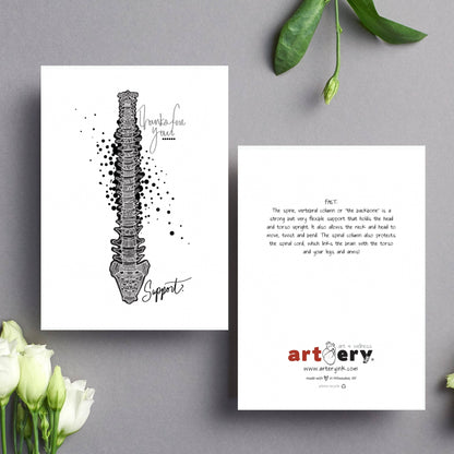 Spine-Themed Thank You Card