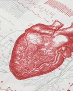 Anatomical Heart Canvas Shoulder Tote Bag