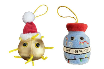 Covid Ornaments 2-pack