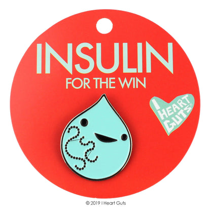 Insulin Character Enamel Lapel Pin - Insulin for the Win