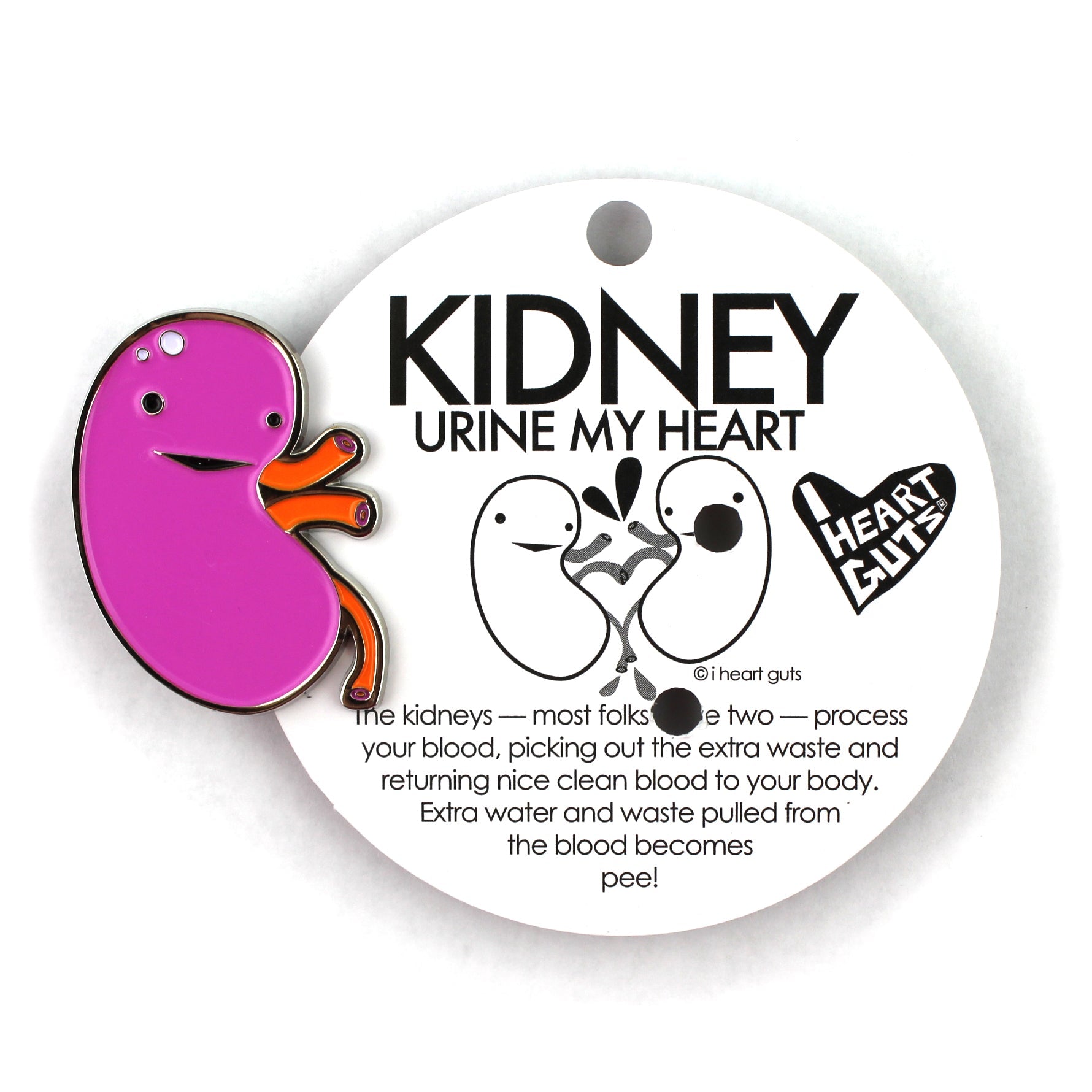 Kidney Enamel Lapel Pin - When Urine Love