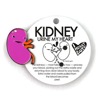 Kidney Enamel Lapel Pin - When Urine Love