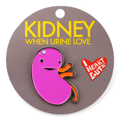 Kidney Enamel Lapel Pin - When Urine Love