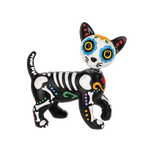 Sugar Skull Cat Figurines