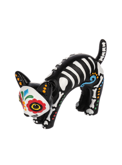 Sugar Skull Cat Figurines