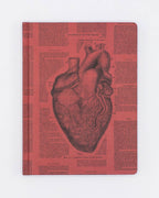 Anatomical Heart Hardcover - Lined/Grid Page Notebook