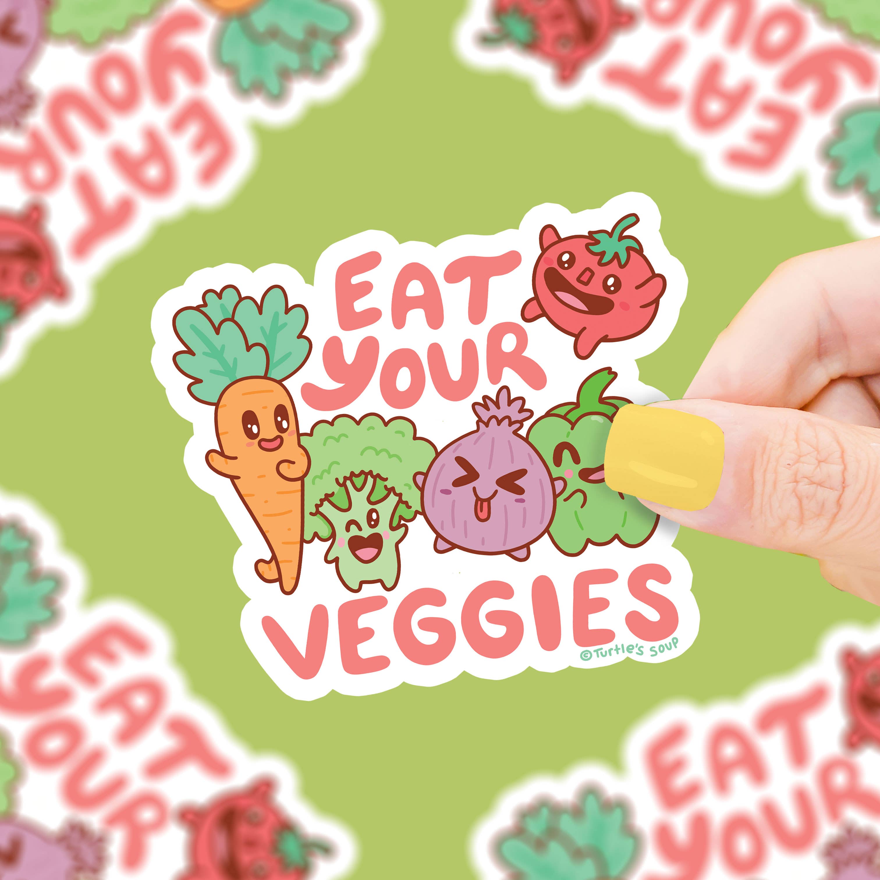 Eat Your Veggies Vinyl Sticker